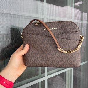 Michael kors crossbody new brown canvas
